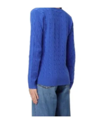 Cable-Knit V-Neck Sweater