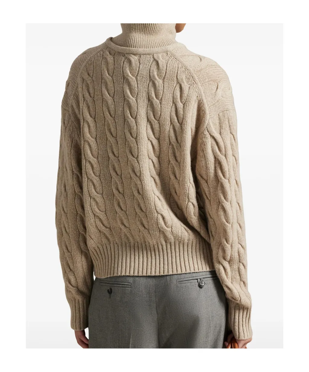 Cable Knit Polo Sweater