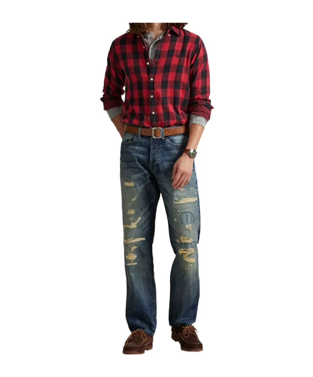 Long Sleeve Checked Shirt
