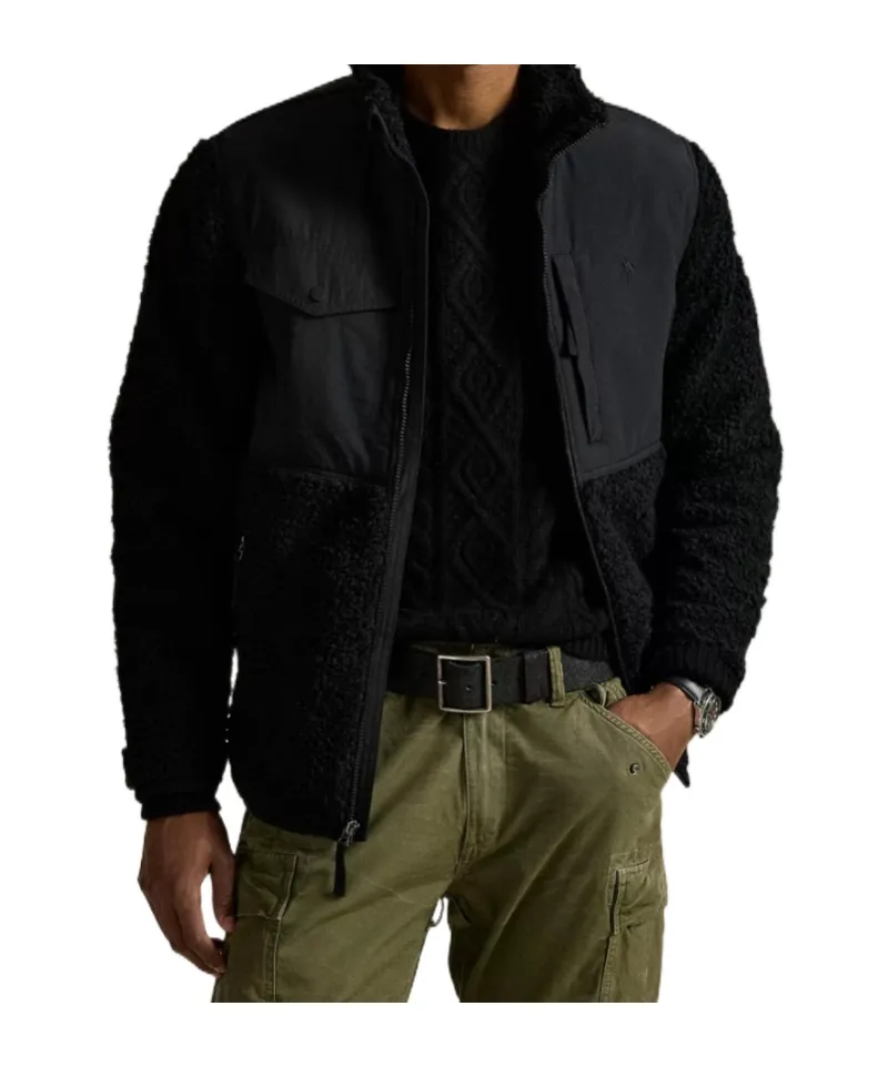 Logo Embroidered Panelled Jacket