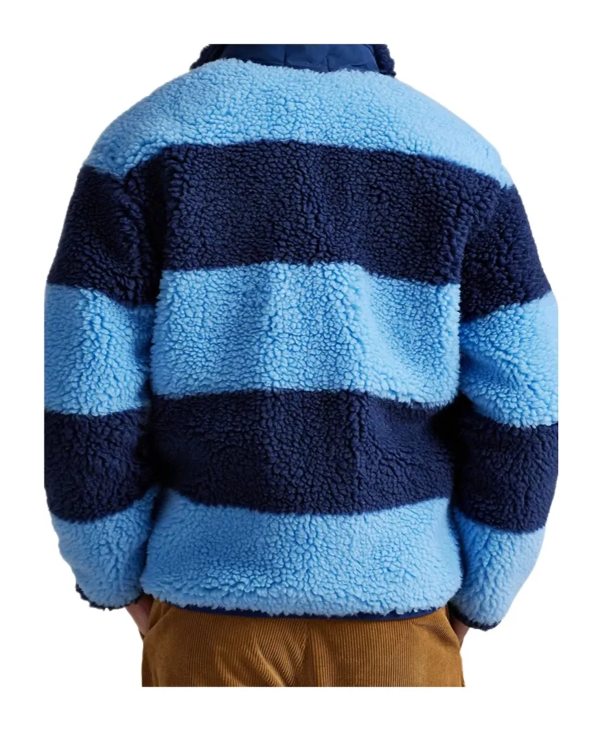 Striped Fleece Zipped Jacket