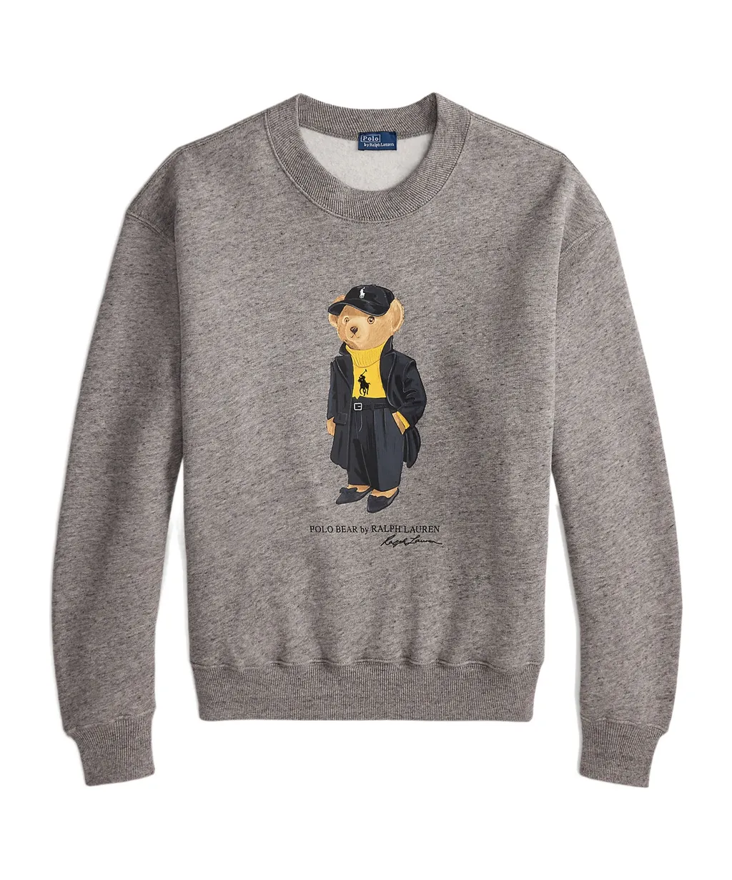 Polo Bear Printed Crewneck Sweatshirt