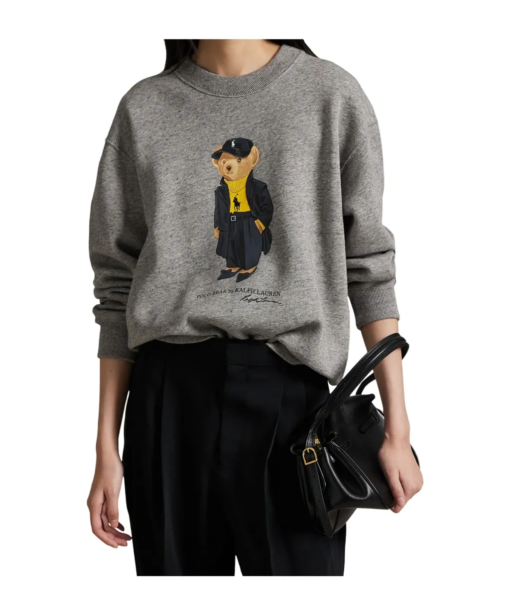 Polo Bear Printed Crewneck Sweatshirt