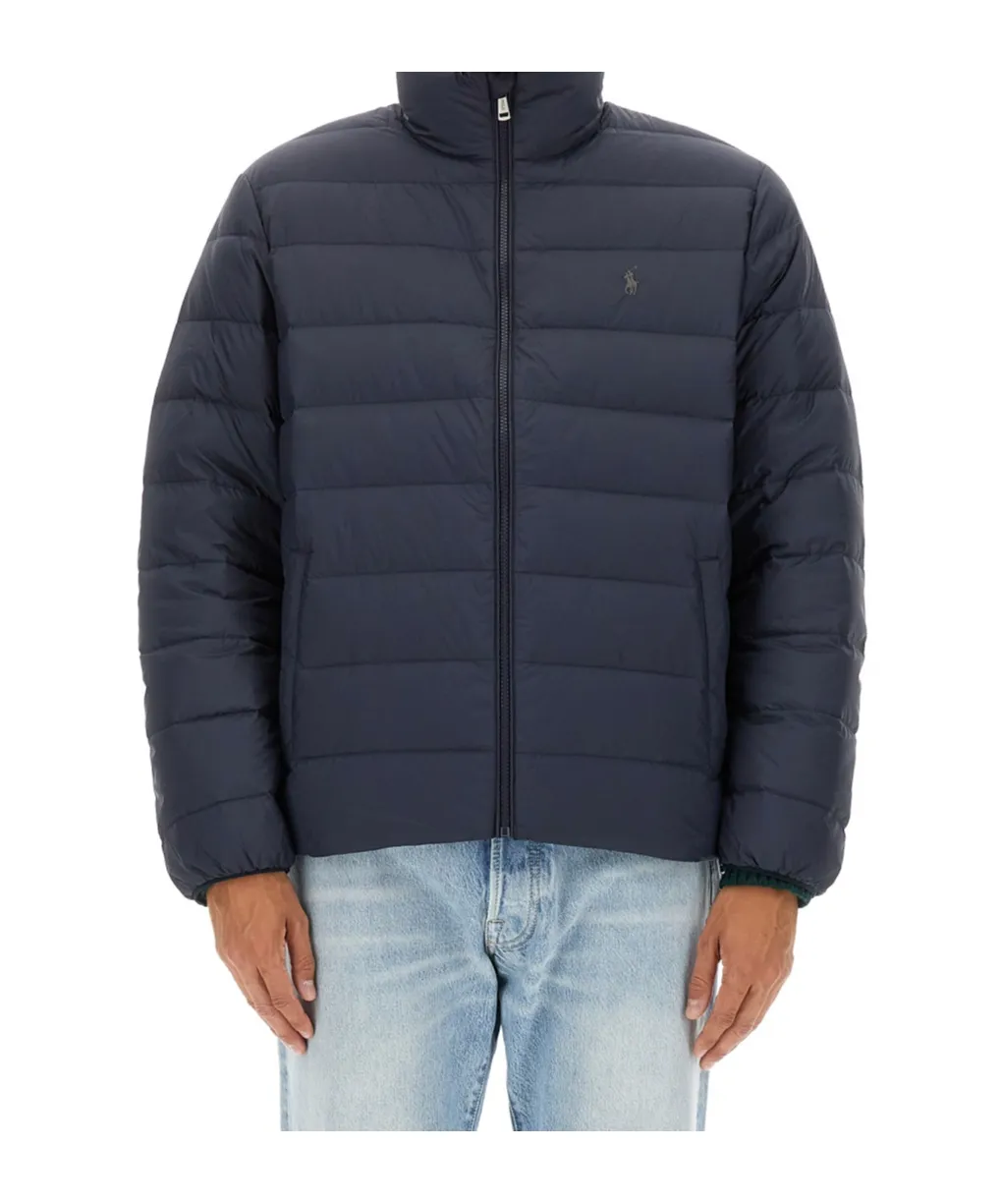Quilted High-Neck Coat