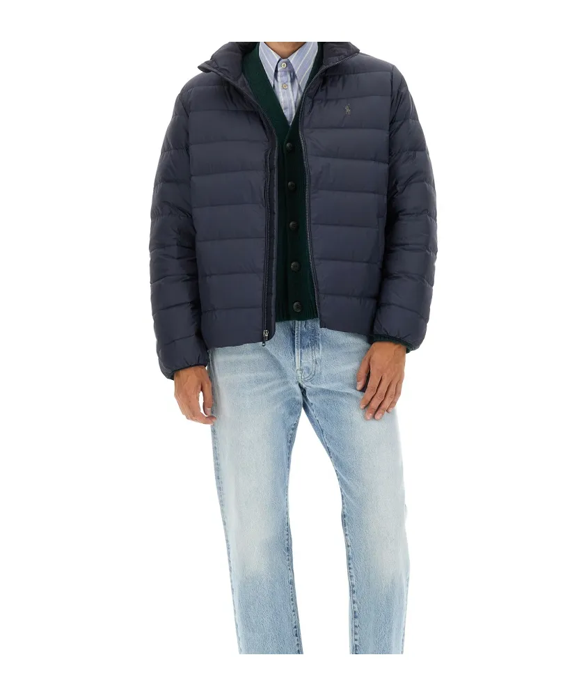 Quilted High-Neck Coat