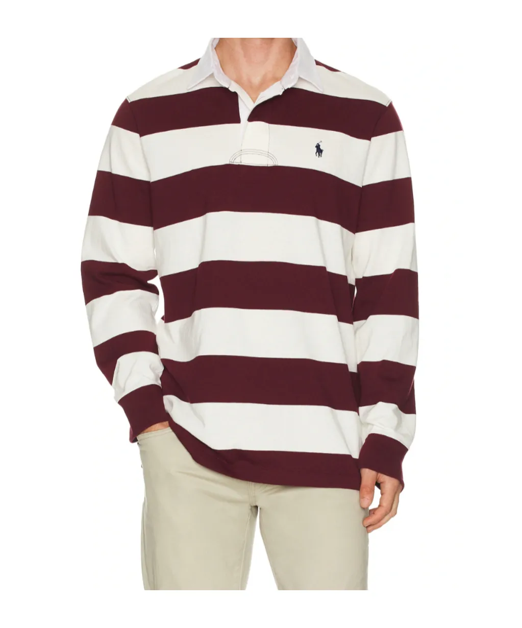 Pony Embroidered Striped Polo Shirt
