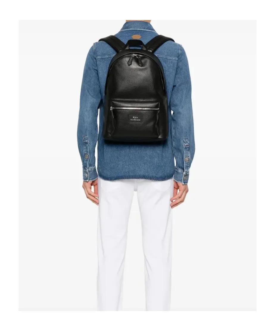 Logo Patch Zip-Up Backpack