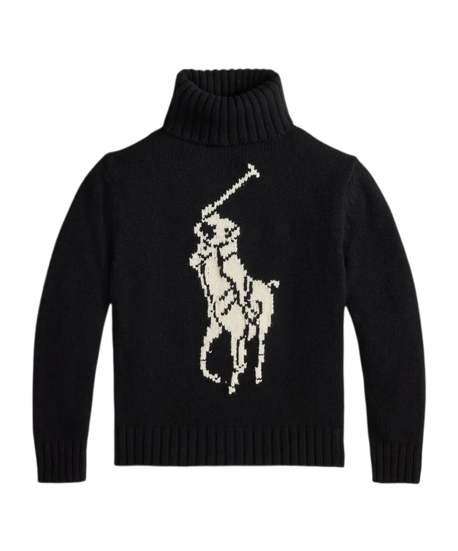 Logo Intarsia-Knit Turtleneck Jumper