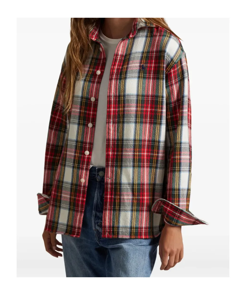 Plaid Long-Sleeved Shirt