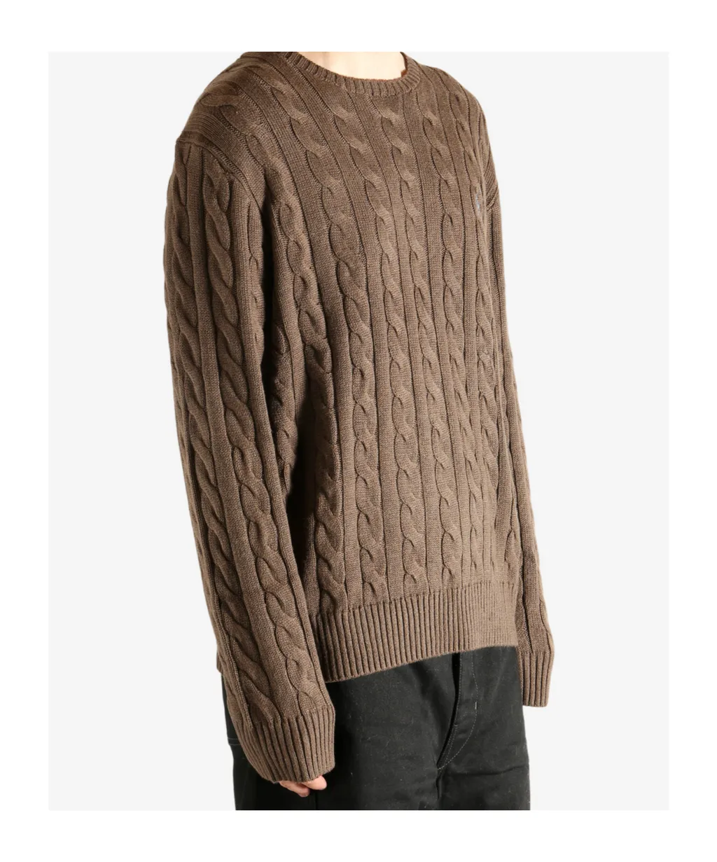 Cable Knit Crew Neck Sweater