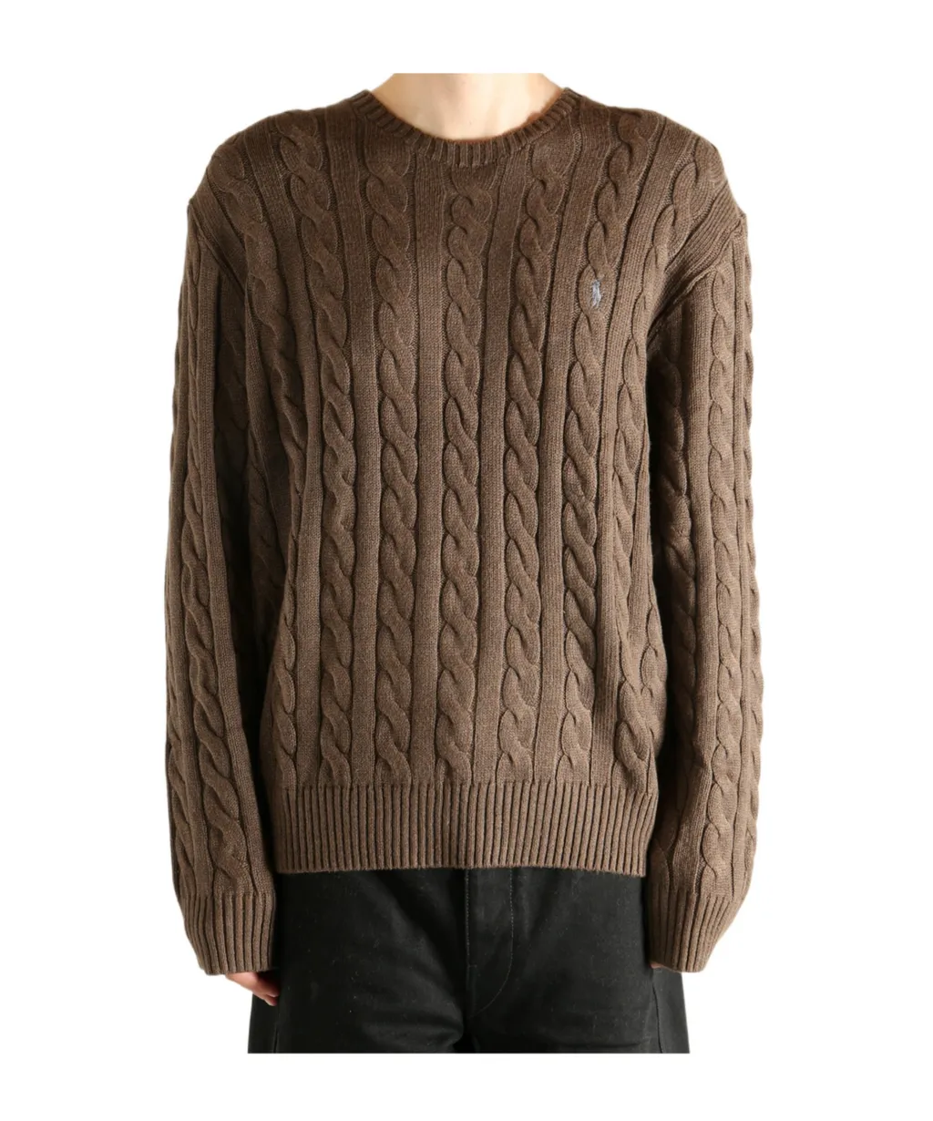 Cable Knit Crew Neck Sweater