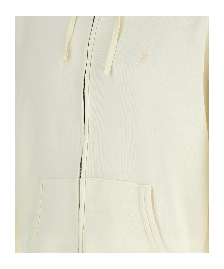 Logo Embroidered Zip-Up Hoodie