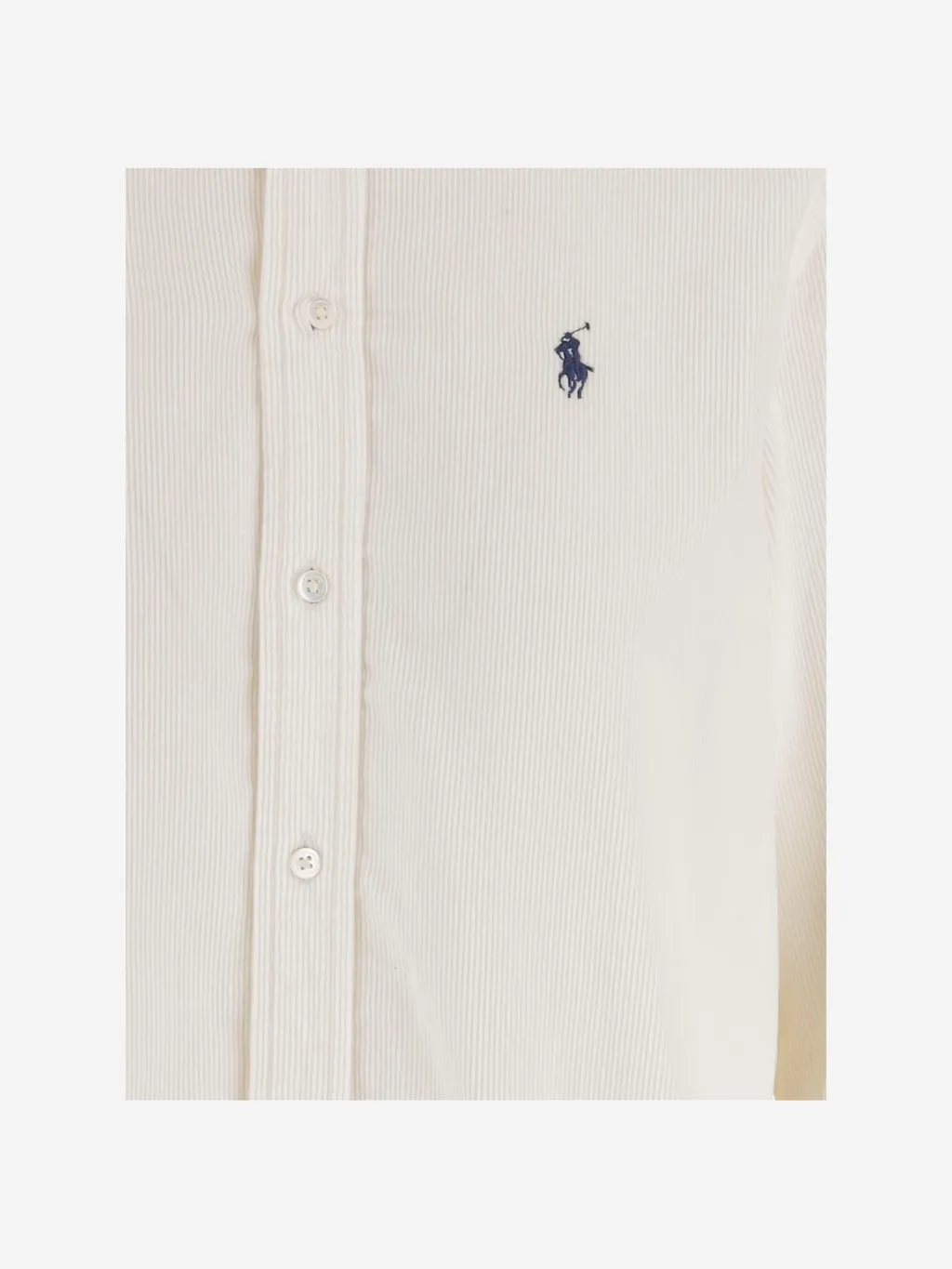 Logo Embroidered Curved Hem Shirt