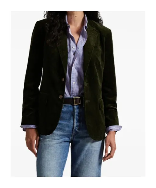 Single-Breasted Corduroy Blazer