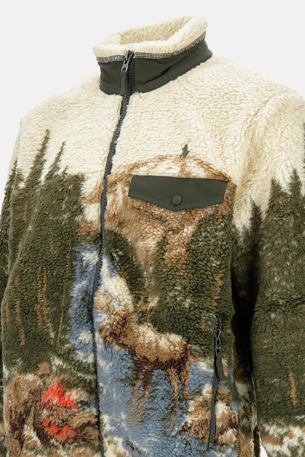 High-Collar Fleece Jacket
