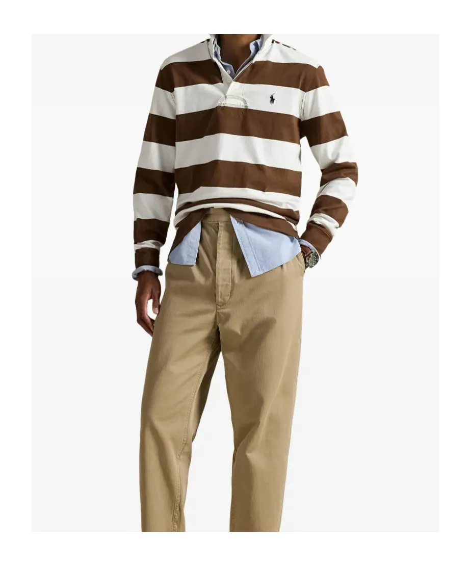 Pony Embroidered Striped Polo Shirt
