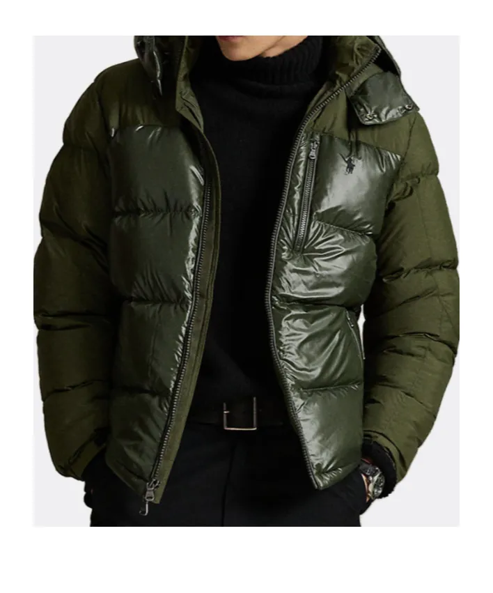Zip-Up Hooded Down Jacket