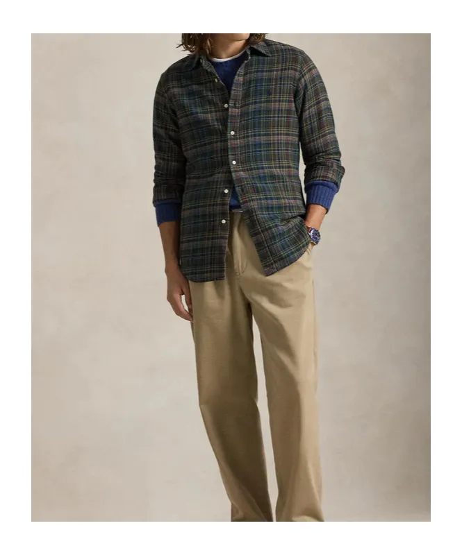 Checked Button-Up Shirt