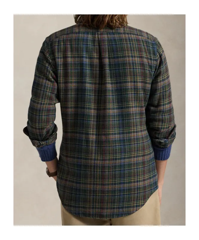 Checked Button-Up Shirt