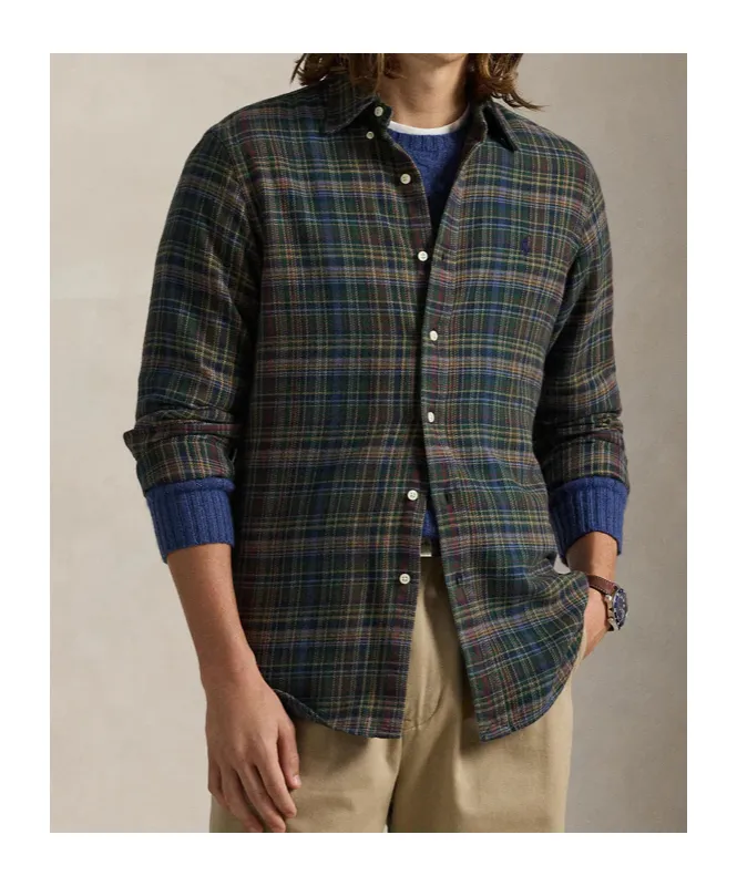 Checked Button-Up Shirt