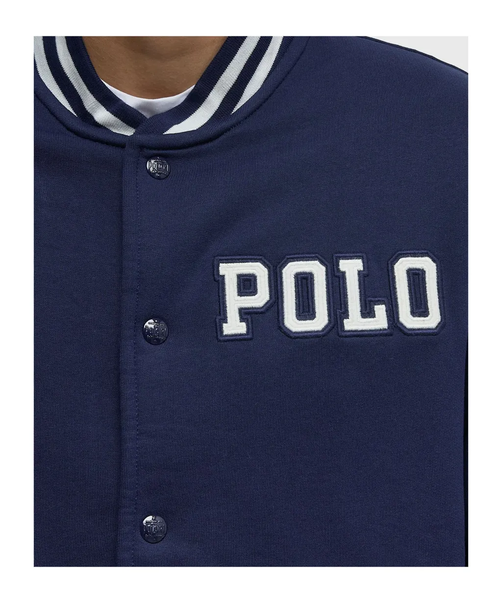 Varsity-Letter Embroidered Buttoned Jacket