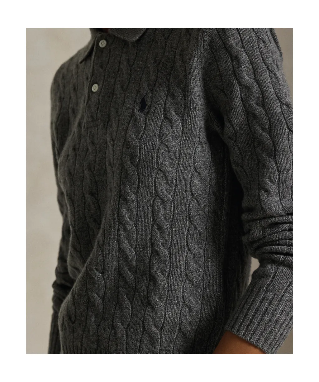 Logo Embroidered Knitted Polo Shirt