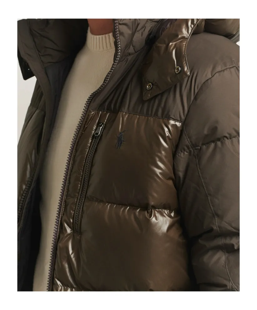 Zip-Up Hooded Down Jacket
