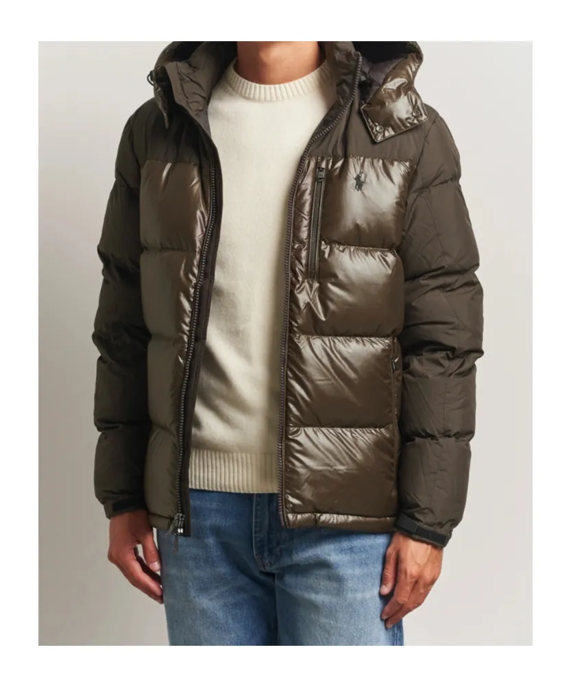 Zip-Up Hooded Down Jacket