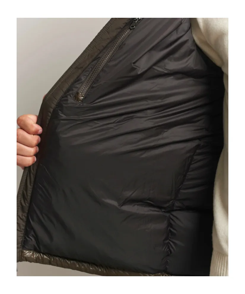Zip-Up Hooded Down Jacket
