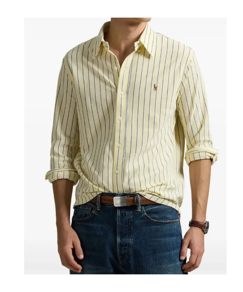 Classic Fit Striped Oxford Shirt