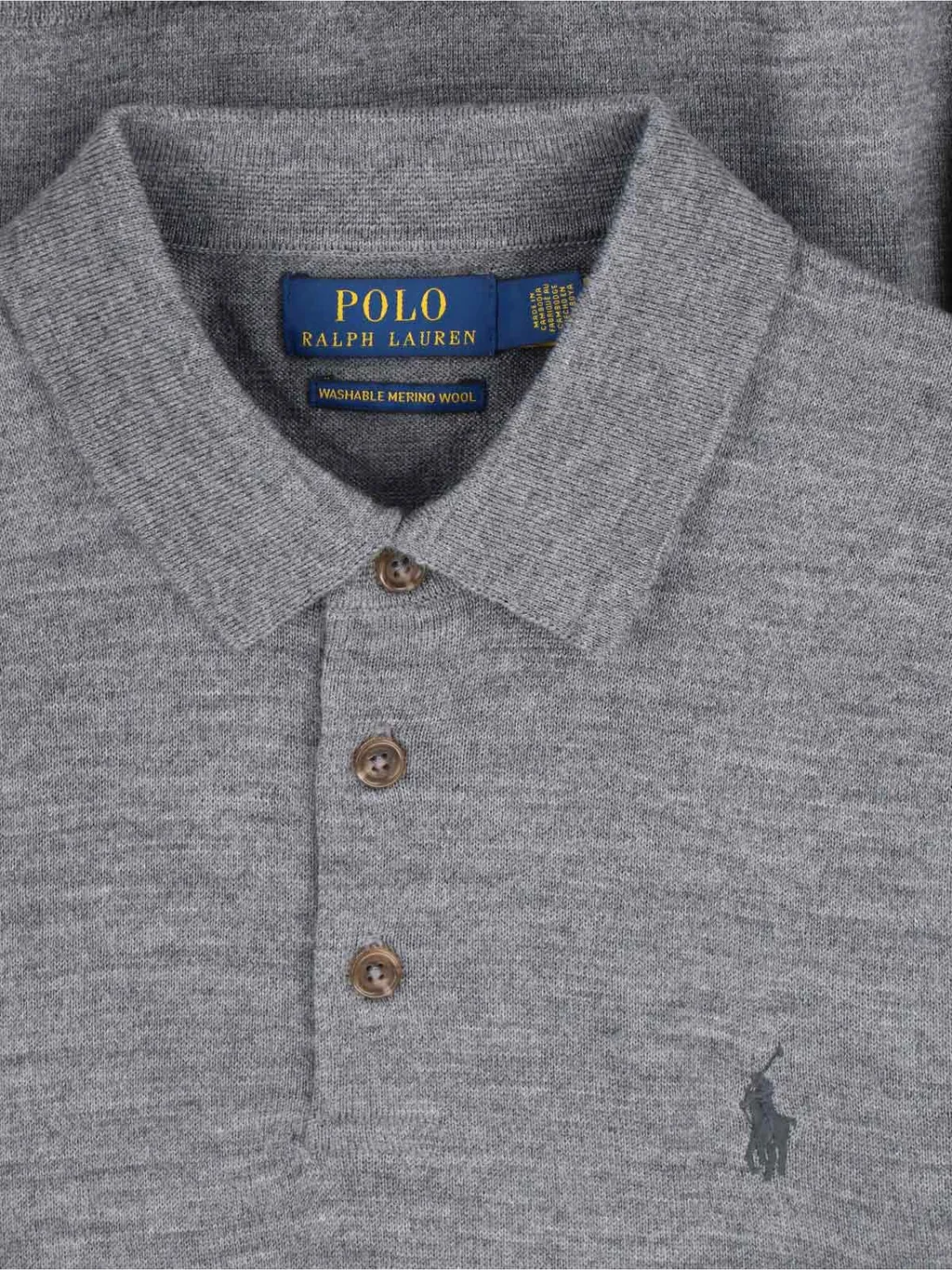 Logo Embroidered Long-Sleeved Polo Shirt