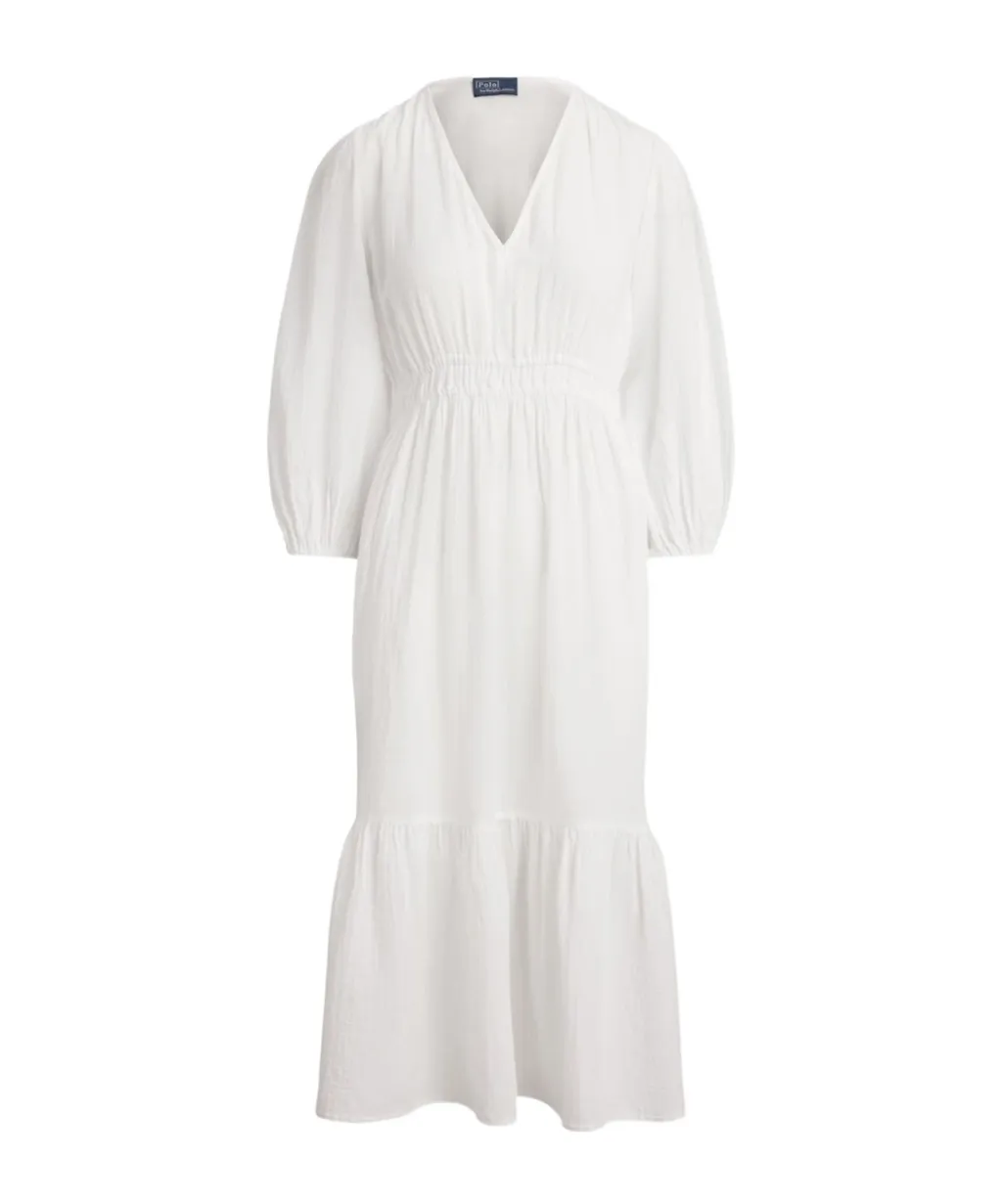V-Neck Tiered Dress