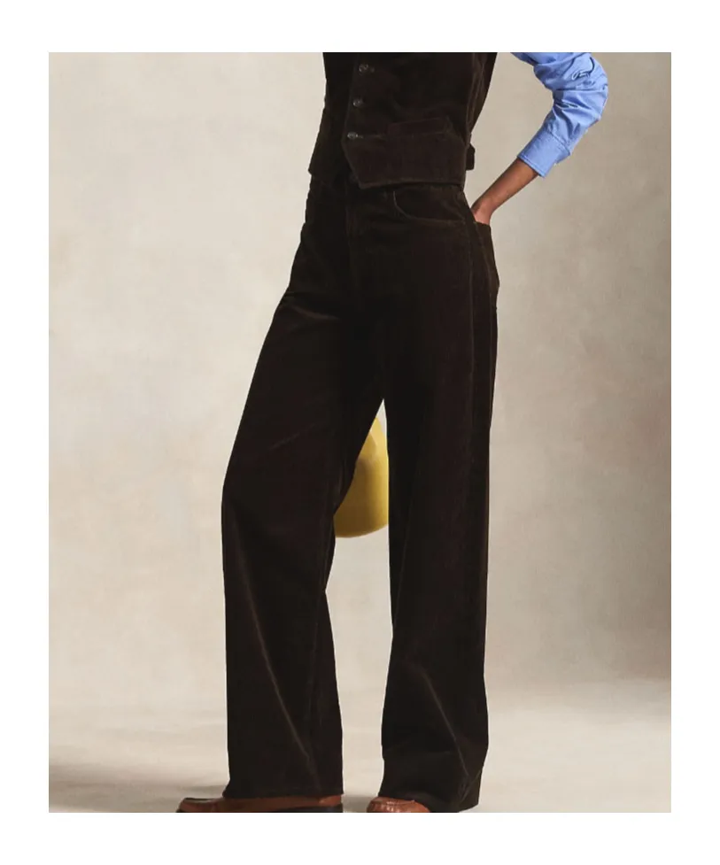 Straight Leg Corduroy Trousers