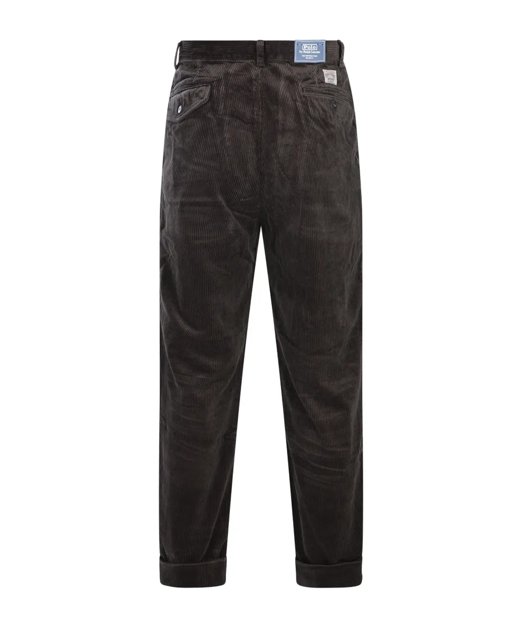 Pleated Corduroy Trousers