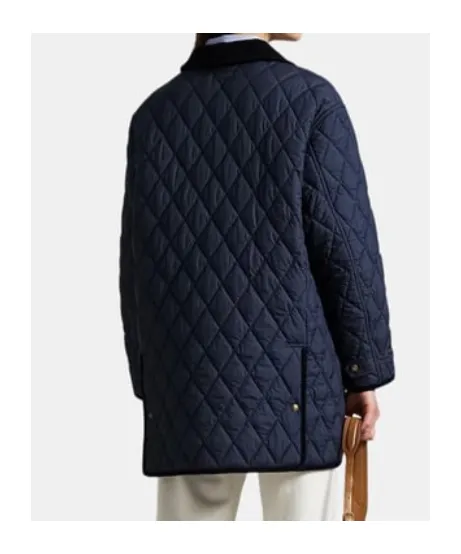 Diamond-Quilted Coat