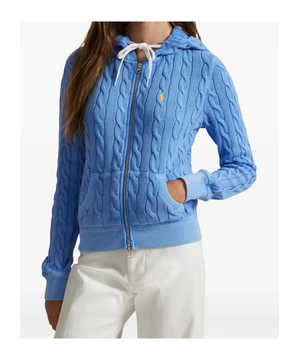 Cable-Knit Cotton Hoodie