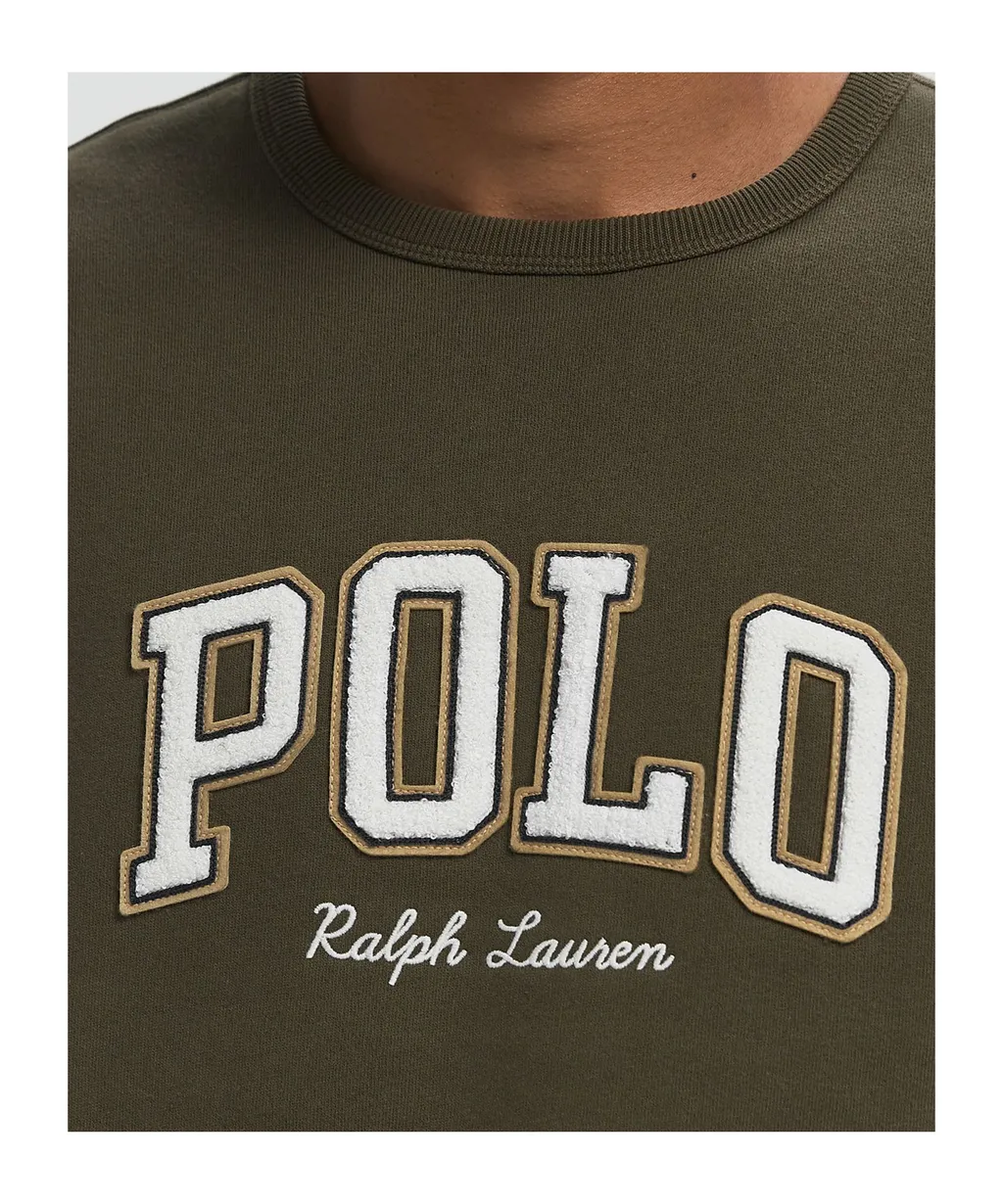 Logo Embroidered Crew Neck Sweatshirt