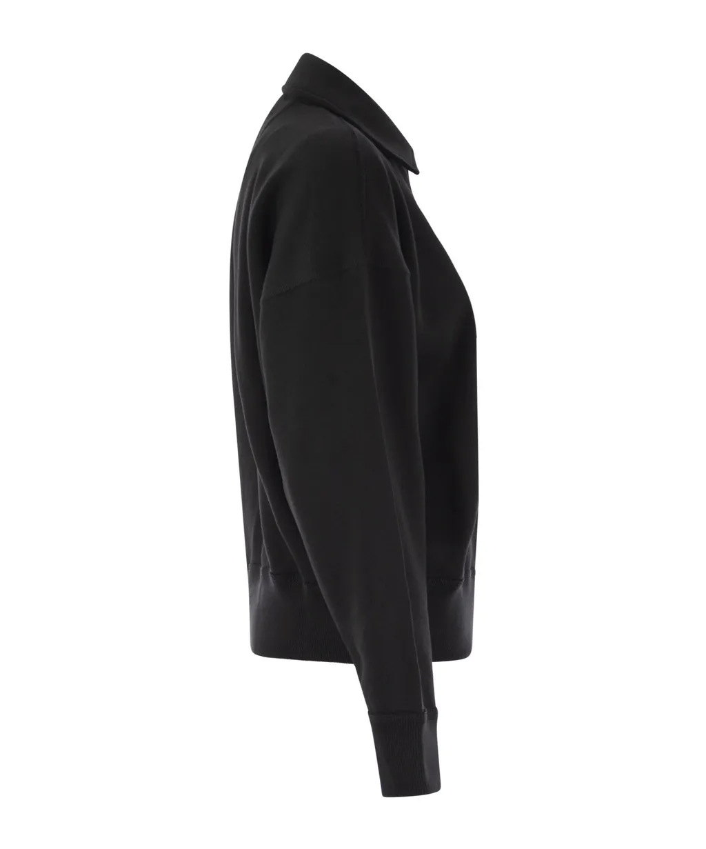 Logo Half-Zip Polo Top