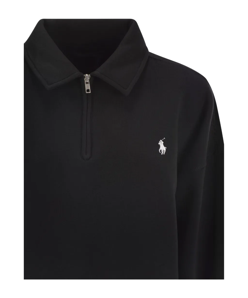 Logo Half-Zip Polo Top