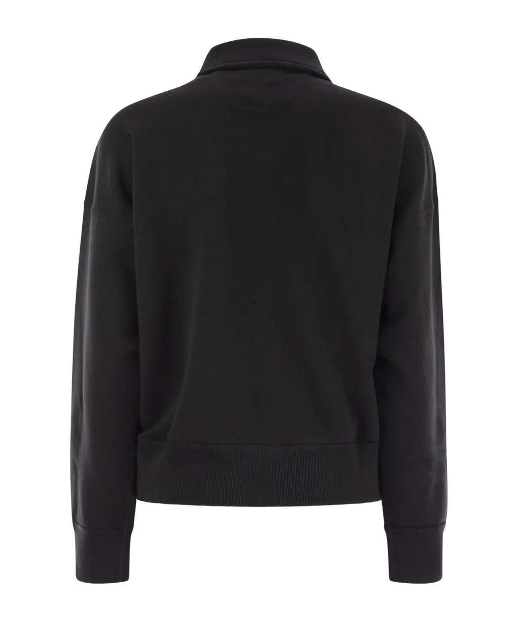 Logo Half-Zip Polo Top