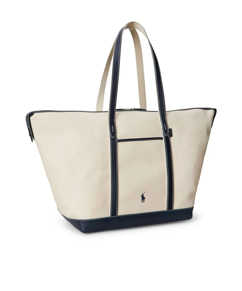 Logo Embroidered Large Tote Bag