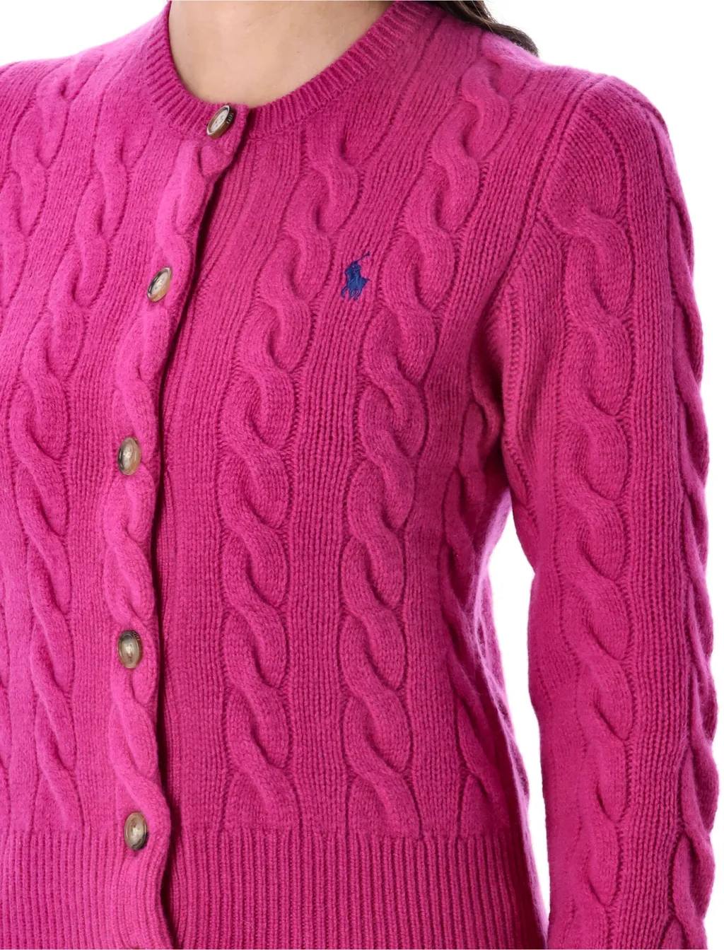 Logo Embroidered Crewneck Cardigan