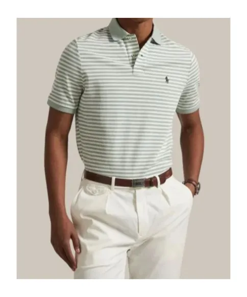 Striped Cotton Polo Shirt