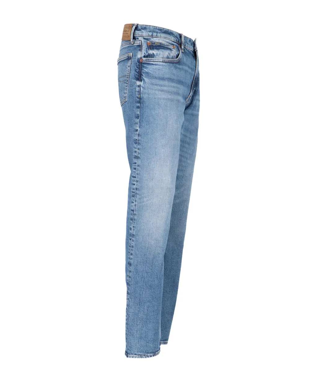 Logo-Patch Tapered-Leg Jeans