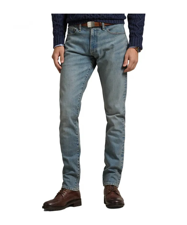 Logo Embroidered Slim-Fit Jeans