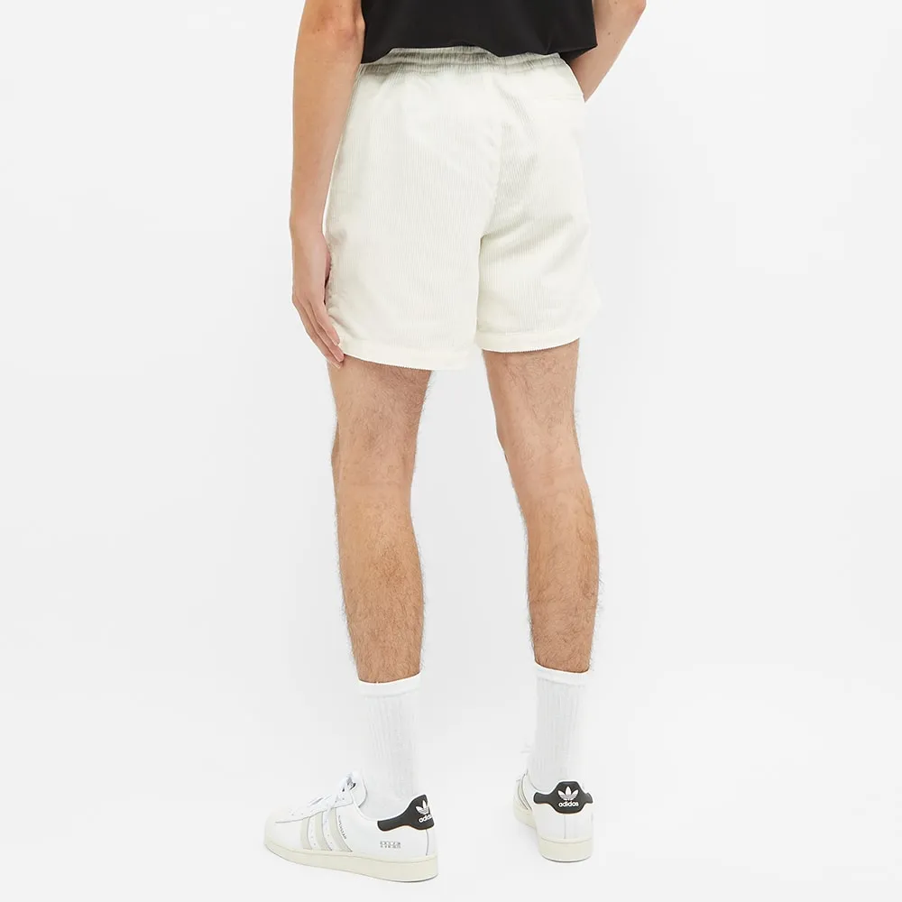 Logo Embroidered Corduroy Shorts