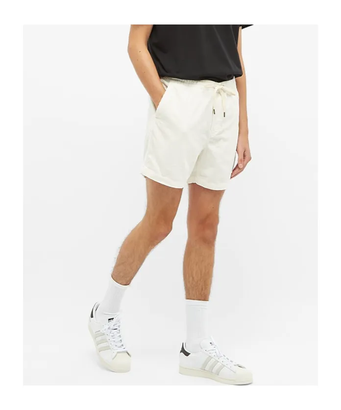 Logo Embroidered Corduroy Shorts