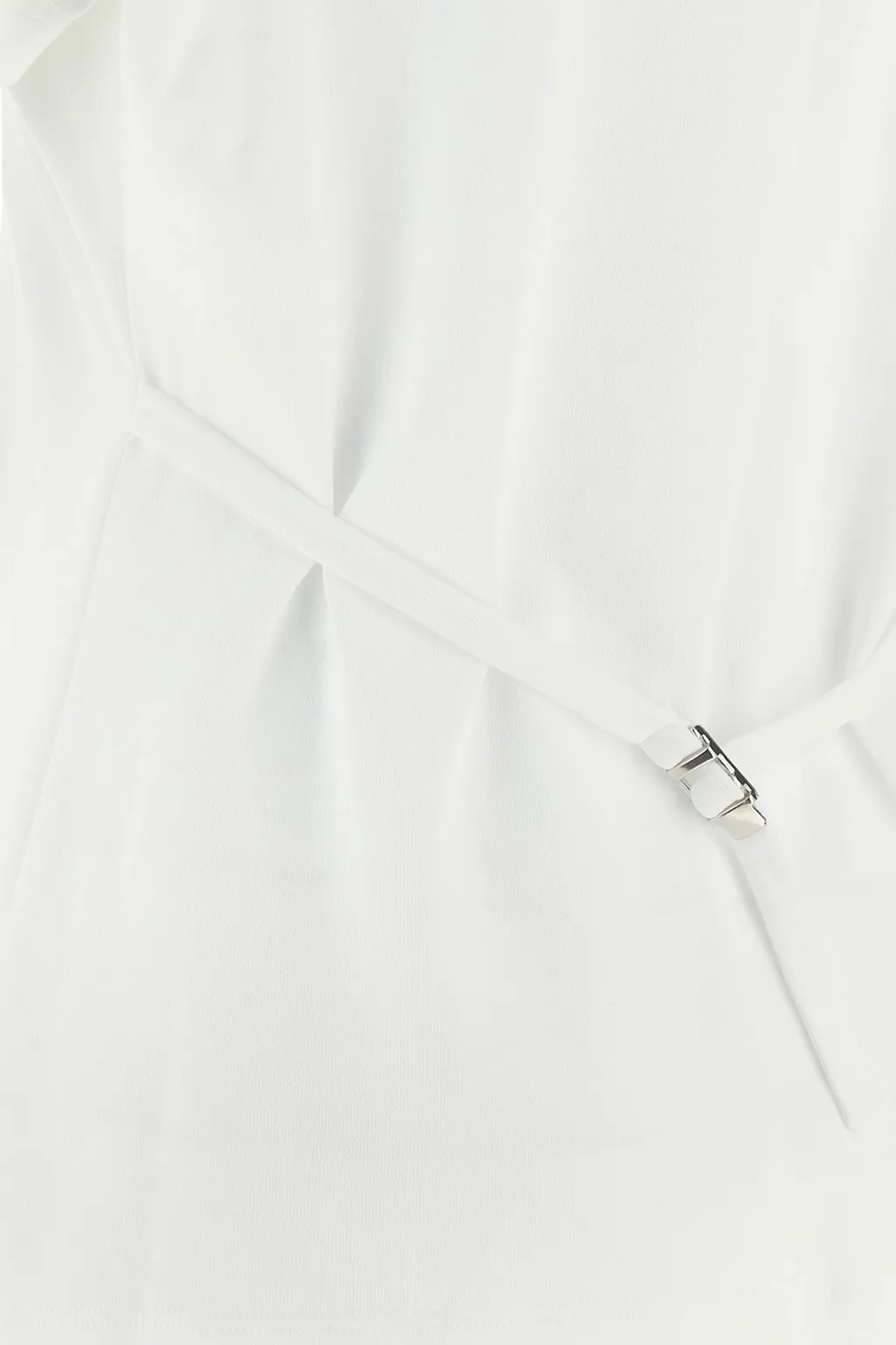 Belted Round Neck Blouse