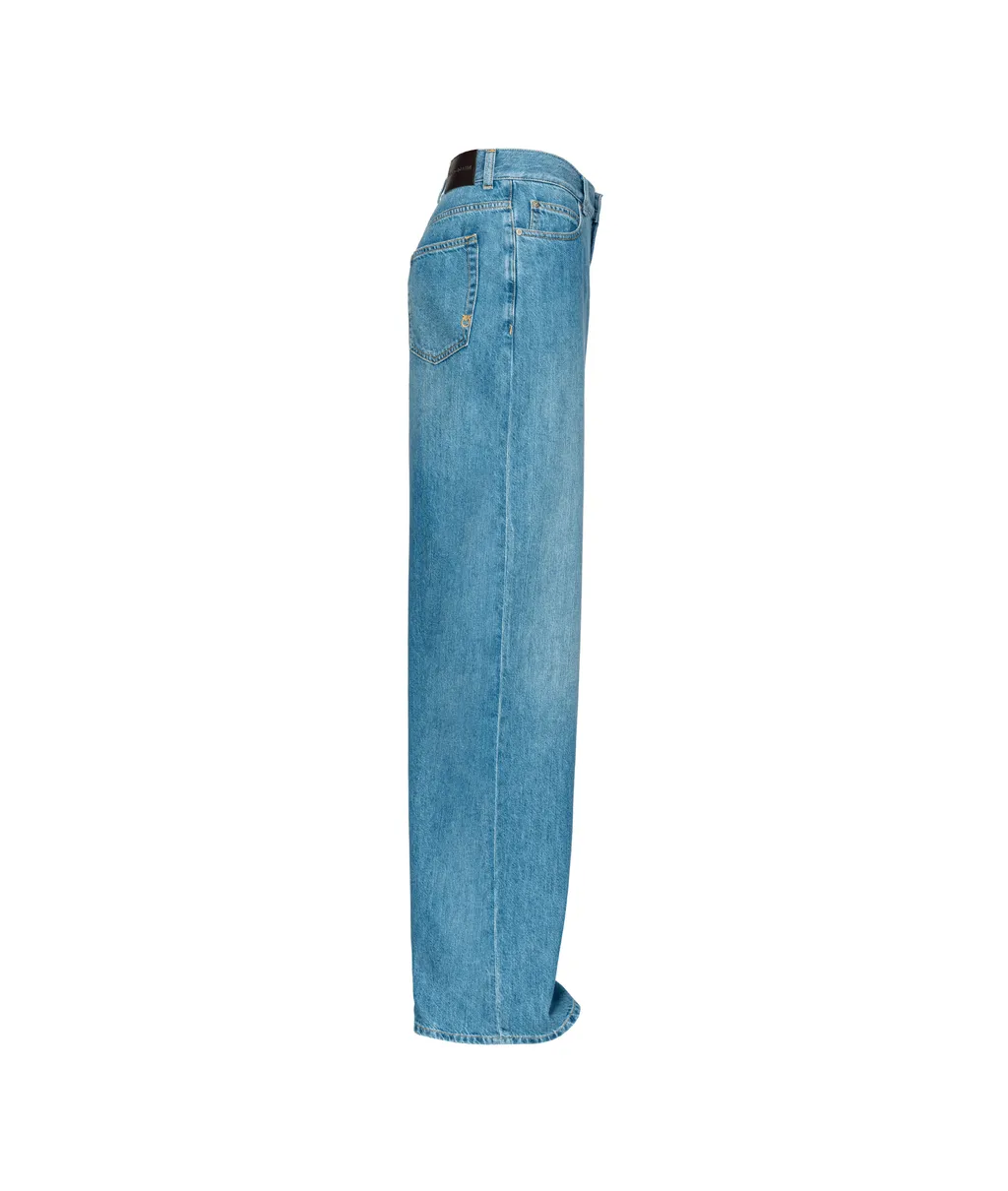 Medium-Light Denim Palazzo Jeans