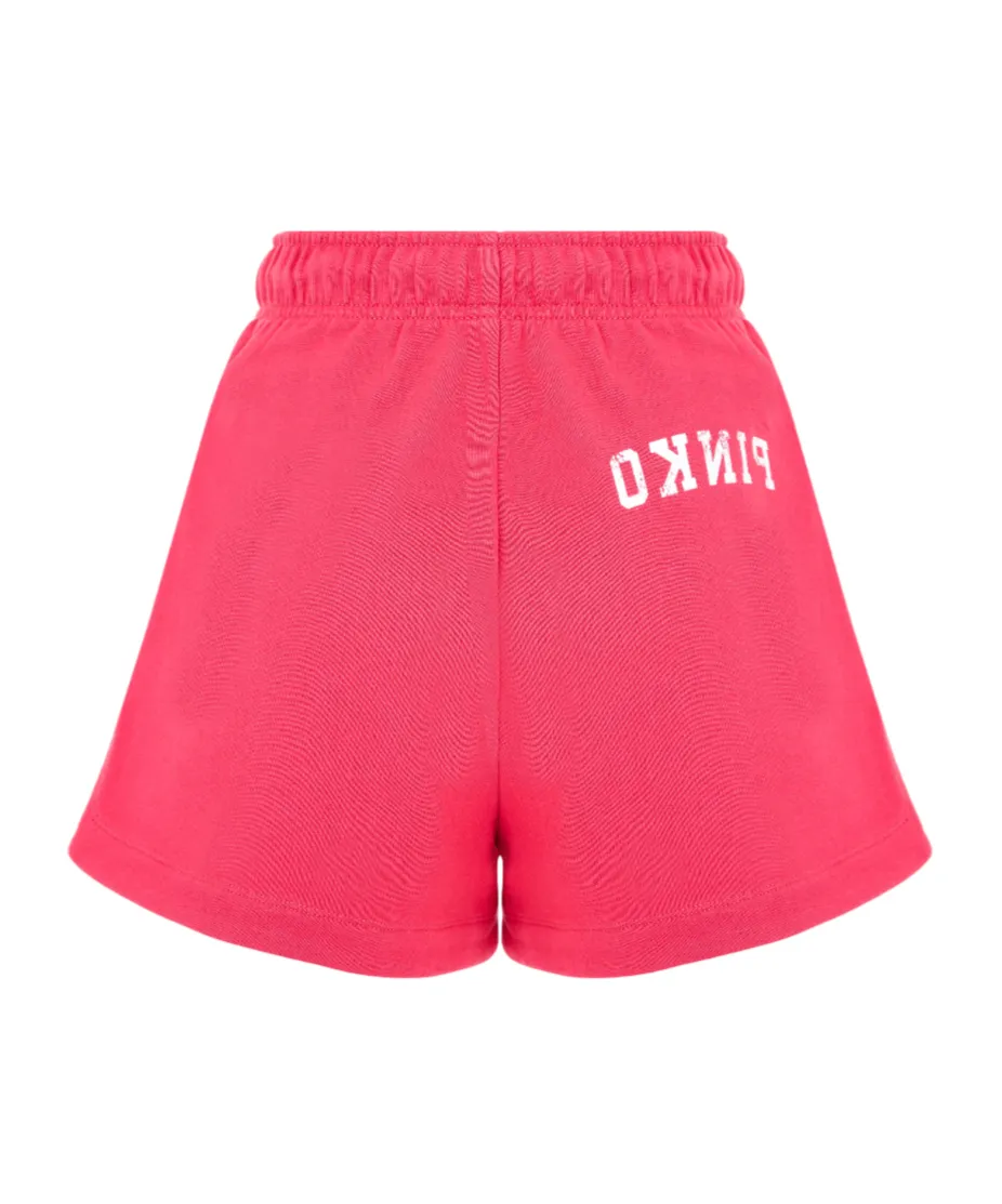 Elastic-Waistband Cotton Mini Shorts